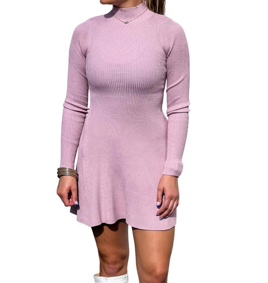 Klesis - Mock Neck Ribbed Dress