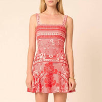 GILNER FARRAR Julia Dress in red - women's dress - detail view
