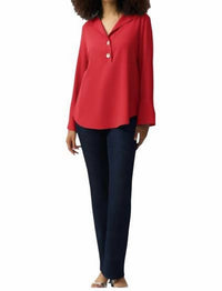 Joseph Ribkoff - Eggshell Straight Top With Button Detail