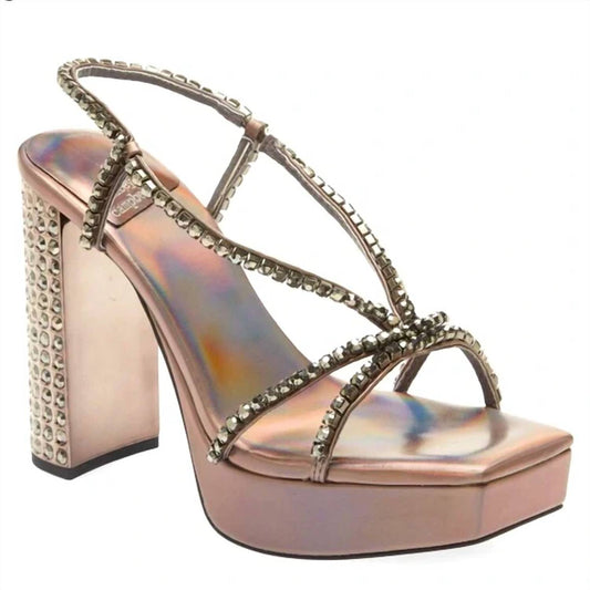 Jeffrey Campbell - Women's Aperitivo Metallic Platform Heeled Sandal