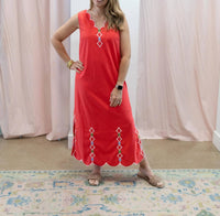 Karlie - Scallop Midi Dress