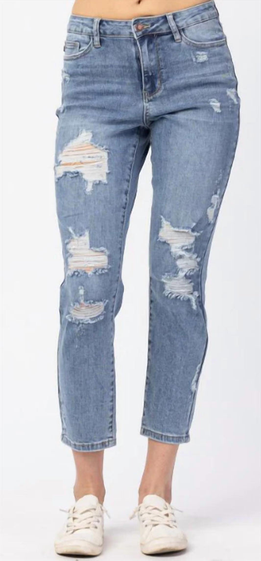 Judy Blue - High Waist Destroyed Boyfriend Jean