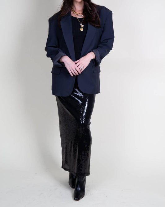 Lna - Elettra Sequin Column Maxi Skirt