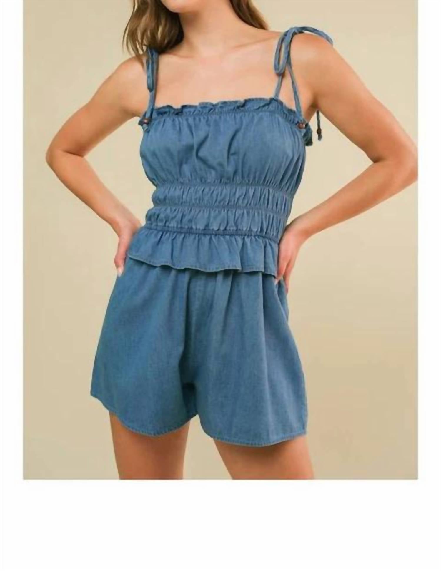 Flying Tomato - Indiana Denim Romper