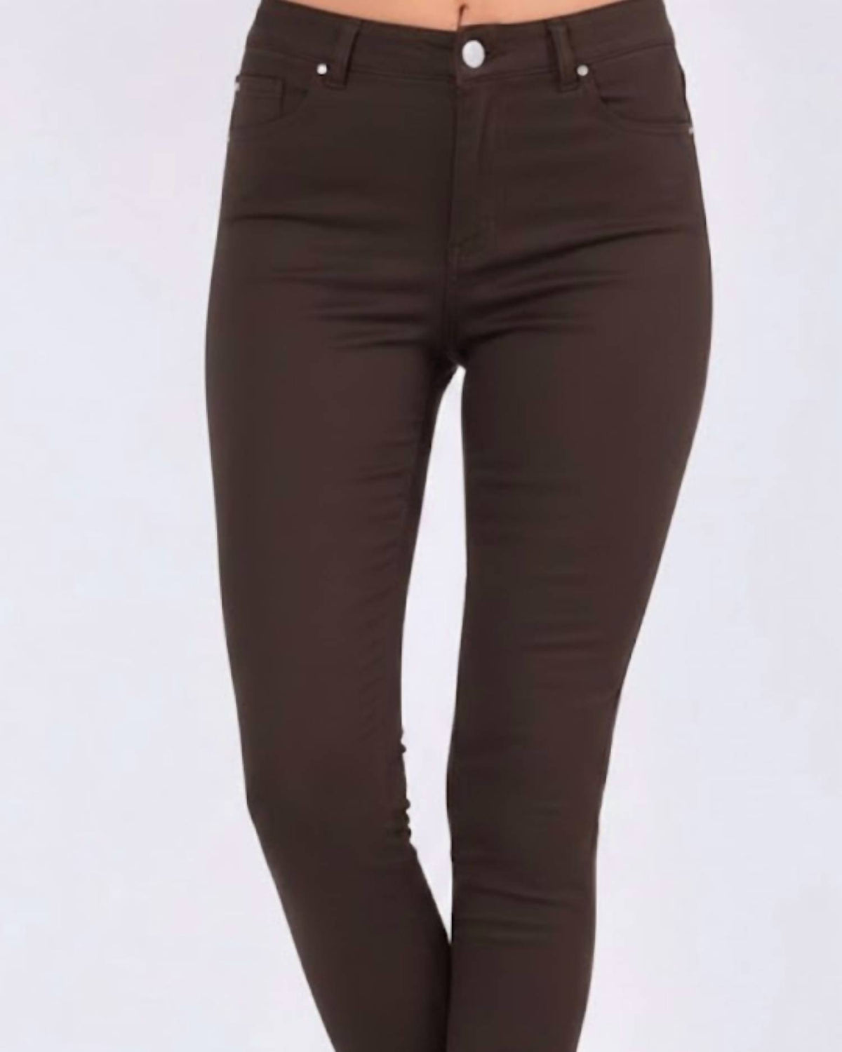 Bianco - Coated Ankle Zip Jeans