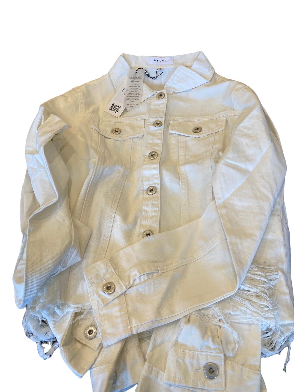 Bianco - Women's Distressed Hem Jacket - casual - jacket - clothing - jackets