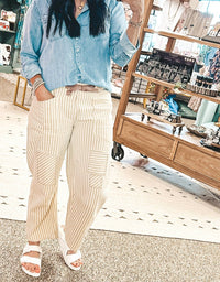 Bibi - Barrel Stripe Pants