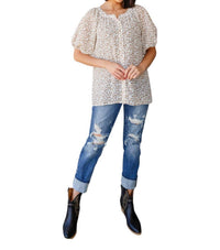 Bibi - Fancy Me Floral Button Down Shirt