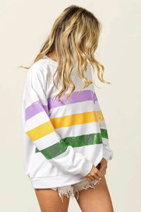 Bibi - Mardi Gras Sequence Sweatshirt