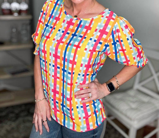 Bibi - Spring - time Magic Top - blouses - clothing - plaid - check