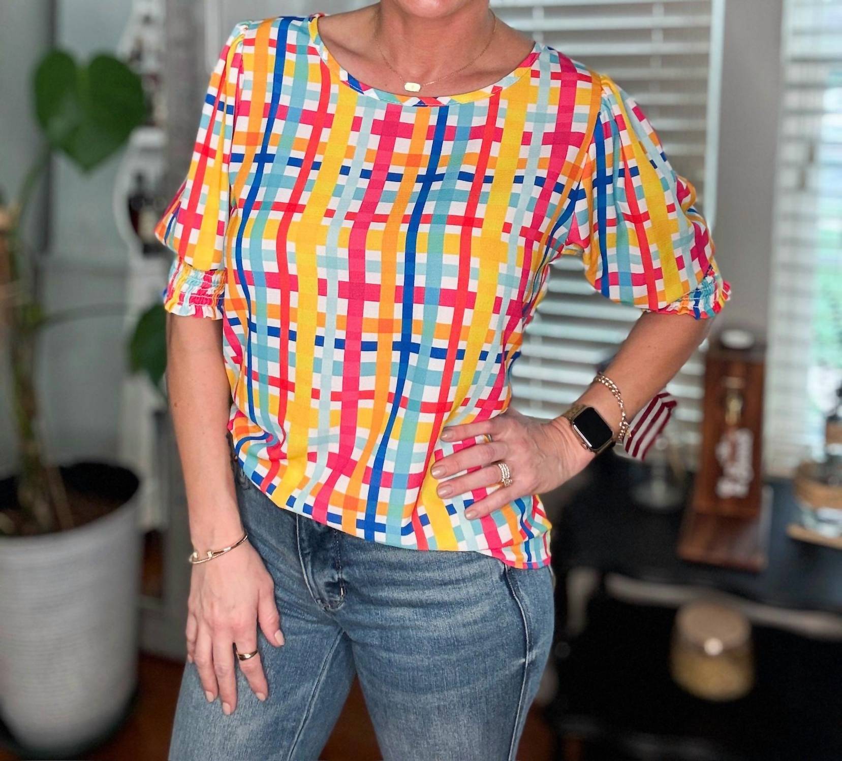 Bibi - Spring - time Magic Top - blouses - clothing - plaid - check