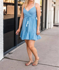 Bibi - Striped Denim Dress