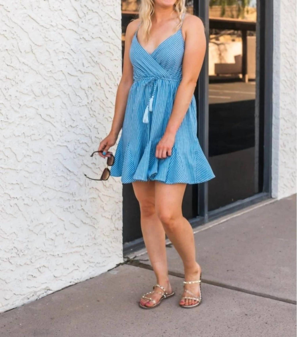 Bibi - Striped Denim Dress