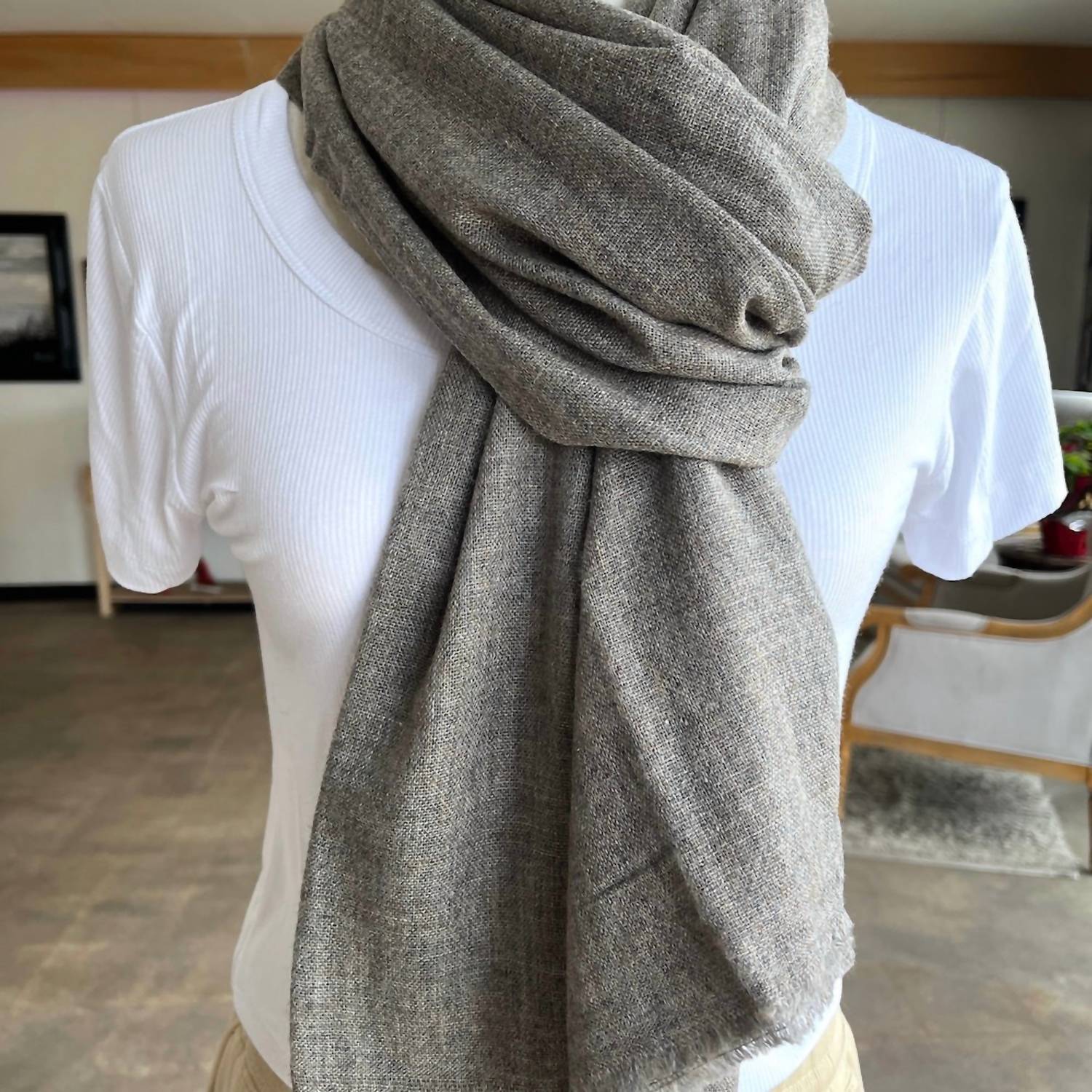 Bijourocks - Cashmere Scarf - accessories - brown - cashmere