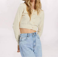 Billabong - Long Sleeve She Dances Crop Cardigan