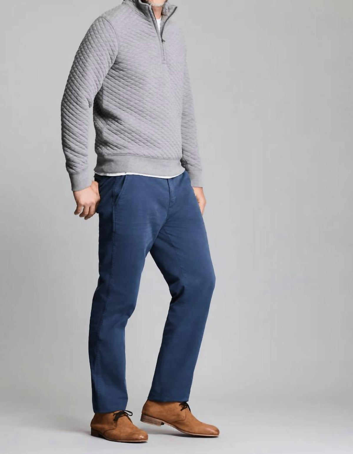 Billy Reid - Diamond Quilt Half Zip Sweater