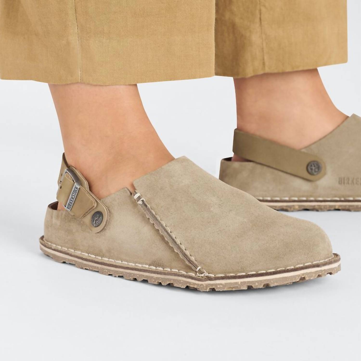 Birkenstock - Women's Lutry Premium Suede Clogs - clogs - grey - mules