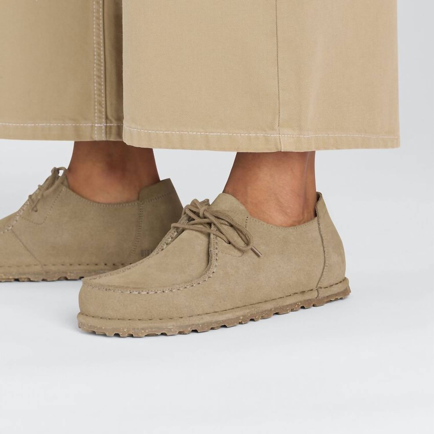 Birkenstock - Women's Utti Lace Suede Leather Shoes - brown - moccasins - shoes