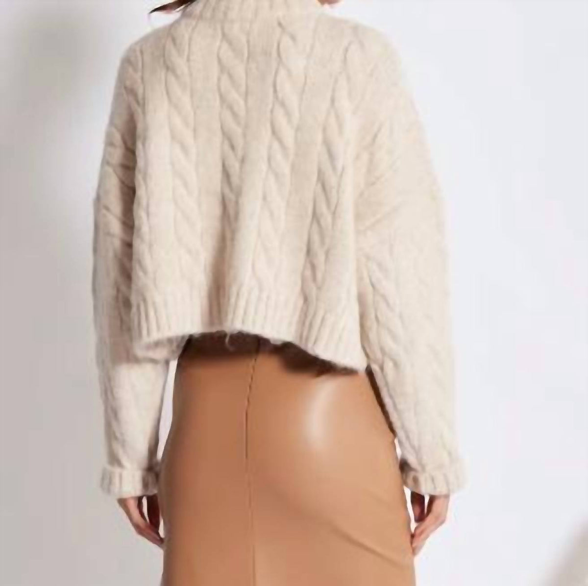 Bishop + Young - Cable Knit Half Zip Sweater