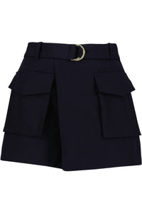 Bishop + Young - Malone Belted Skort - blue - clothing - shorts