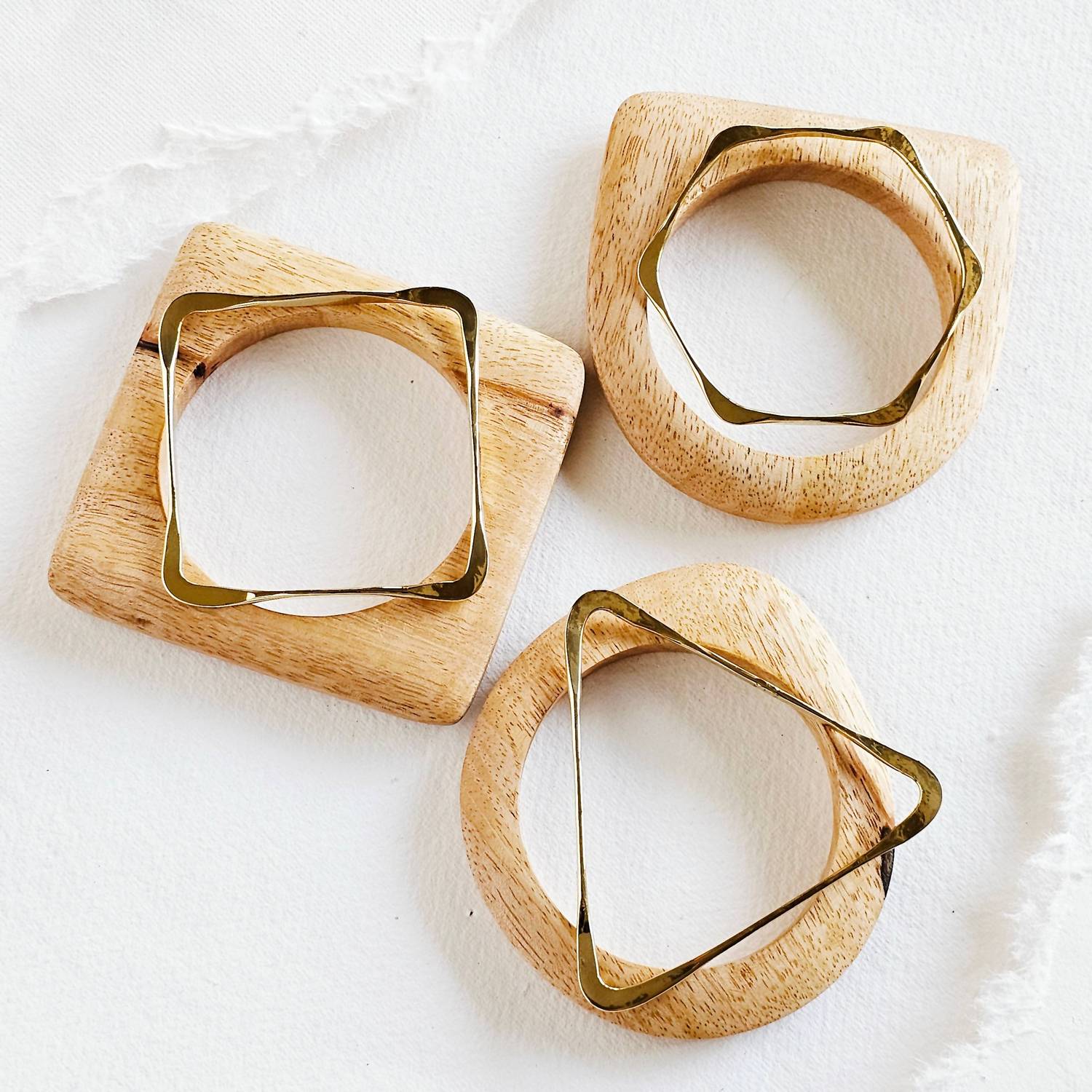 Bisjoux - Bamboo Bangle Set - bracelets - brown - jewelry