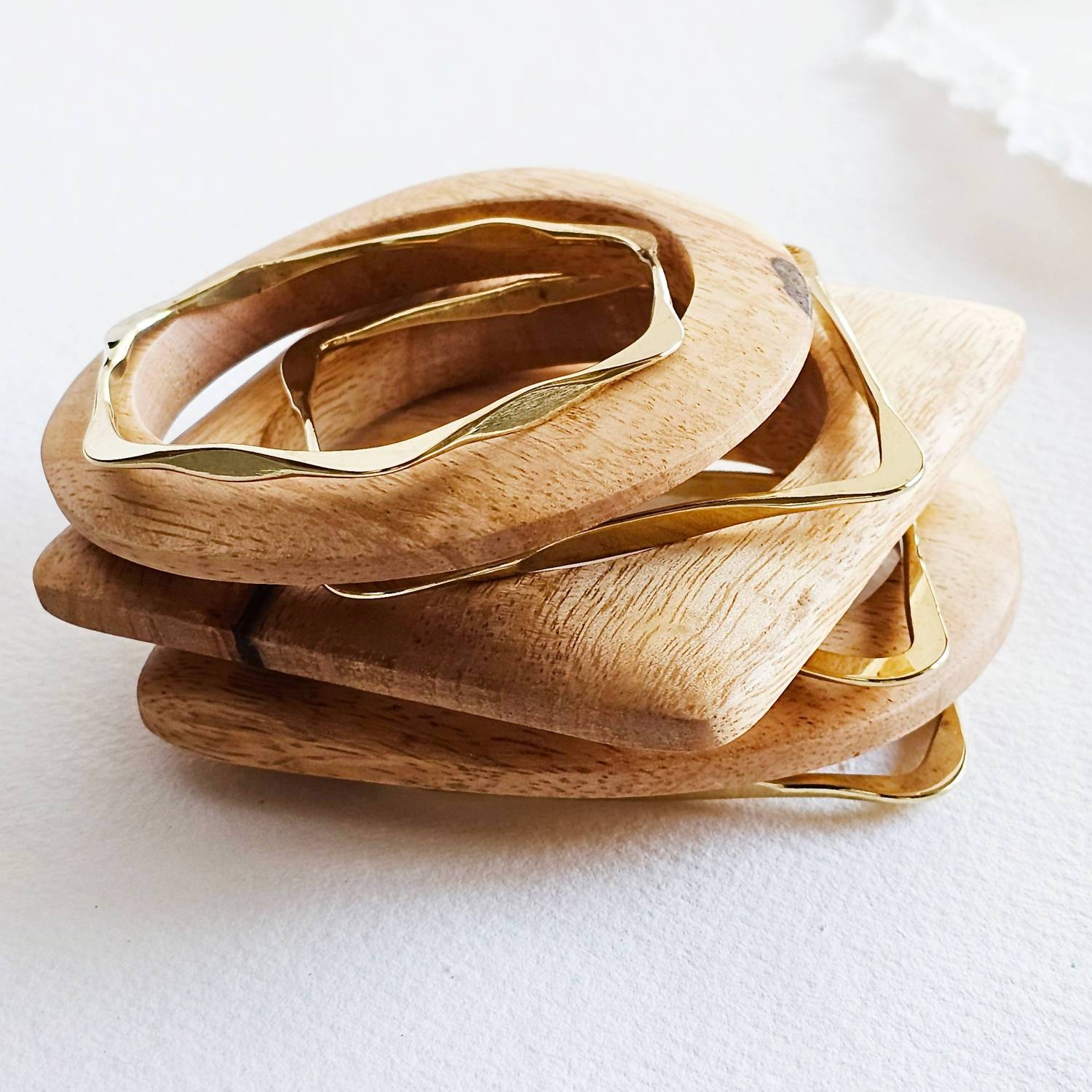 Bisjoux - Bamboo Bangle Set - bracelets - brown - jewelry