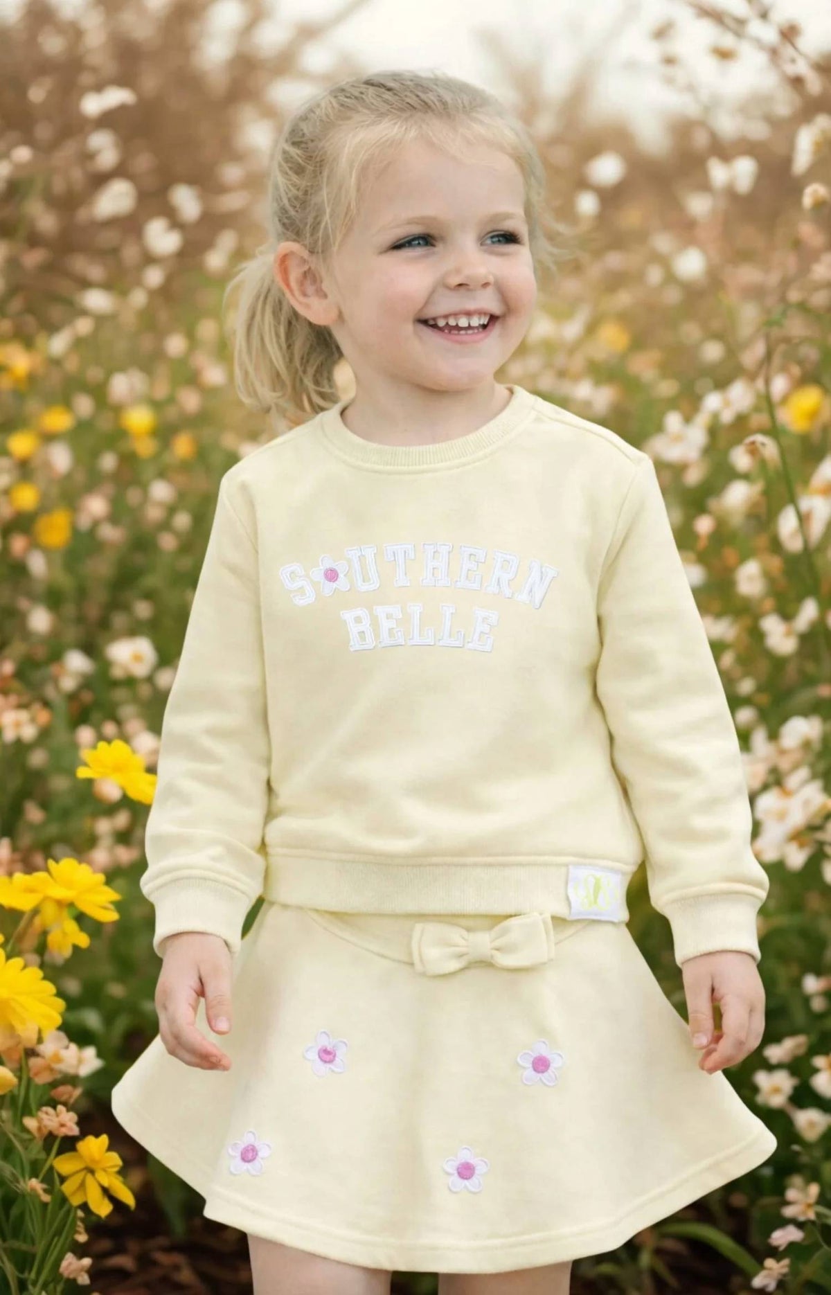 Bits & Bows - Kids' Daisy Bow Skort