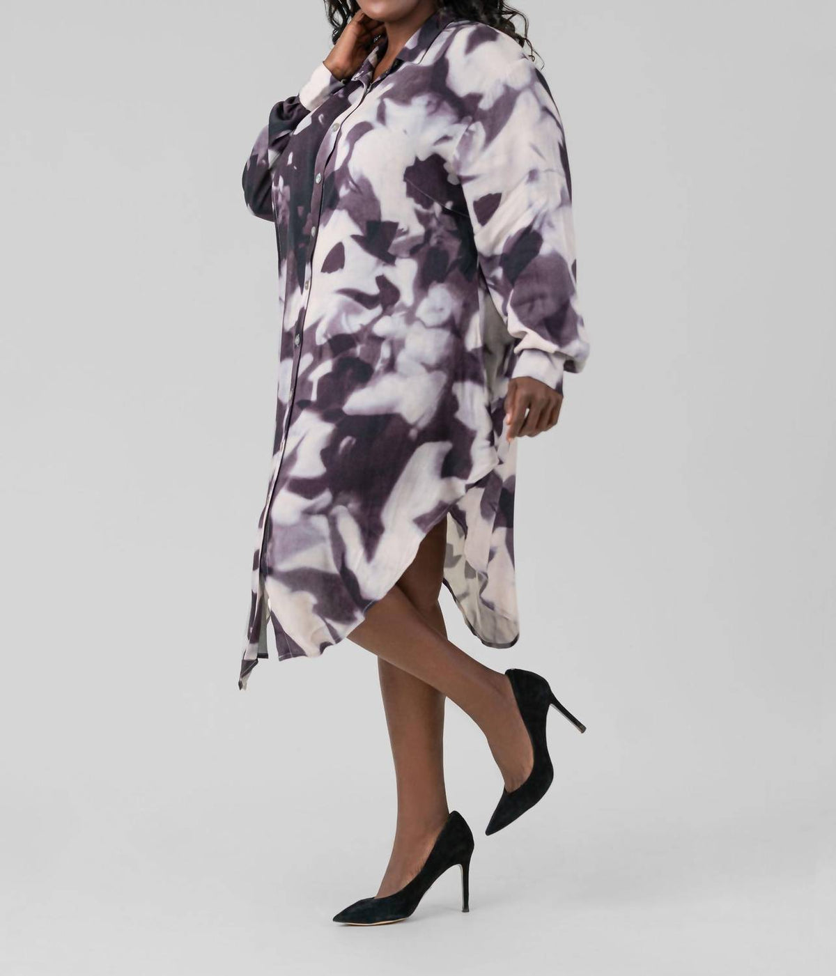 Bitte Kai Rand - Water Mirror Button Front Midi Dress - Plus