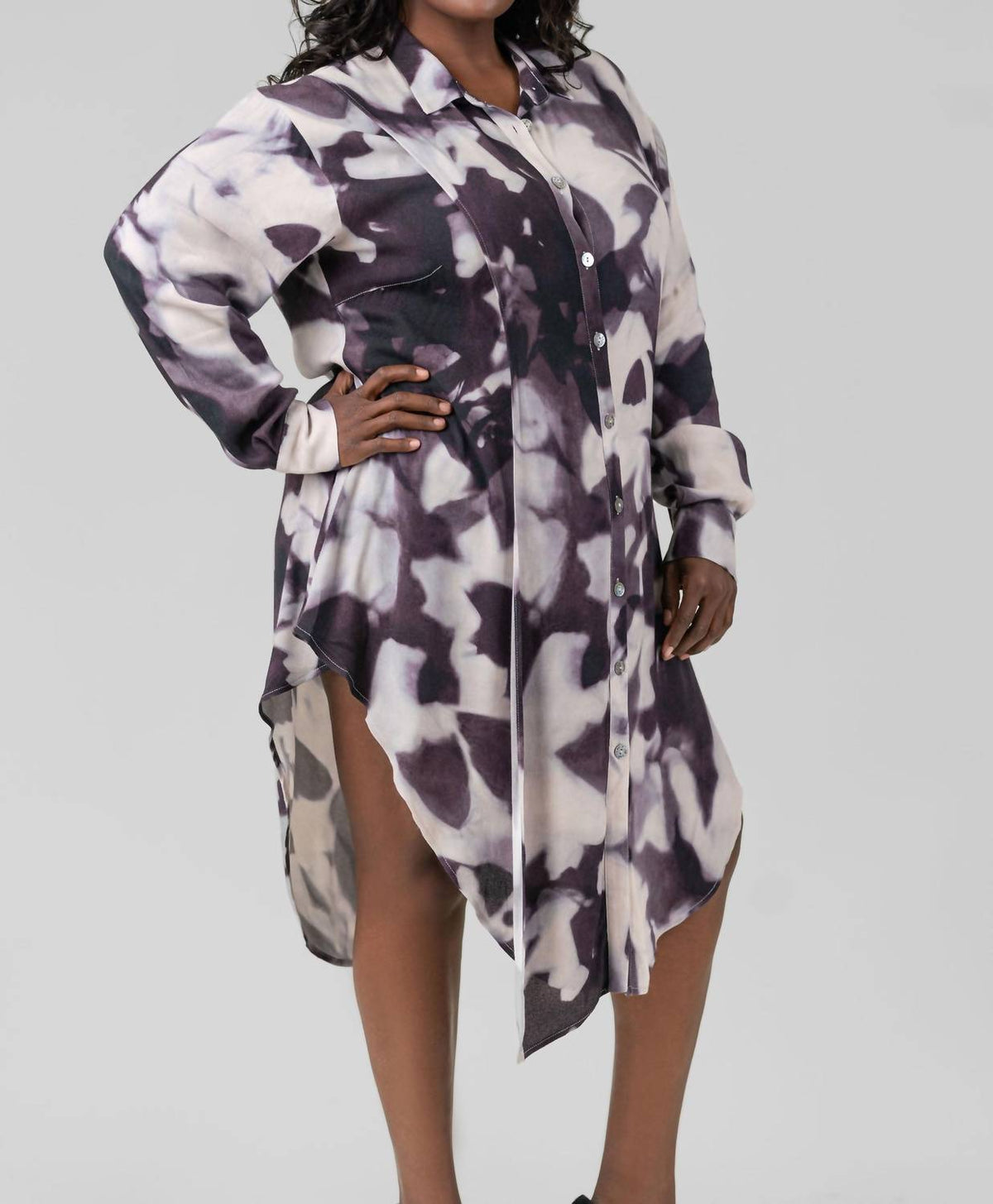 Bitte Kai Rand - Water Mirror Button Front Midi Dress - Plus