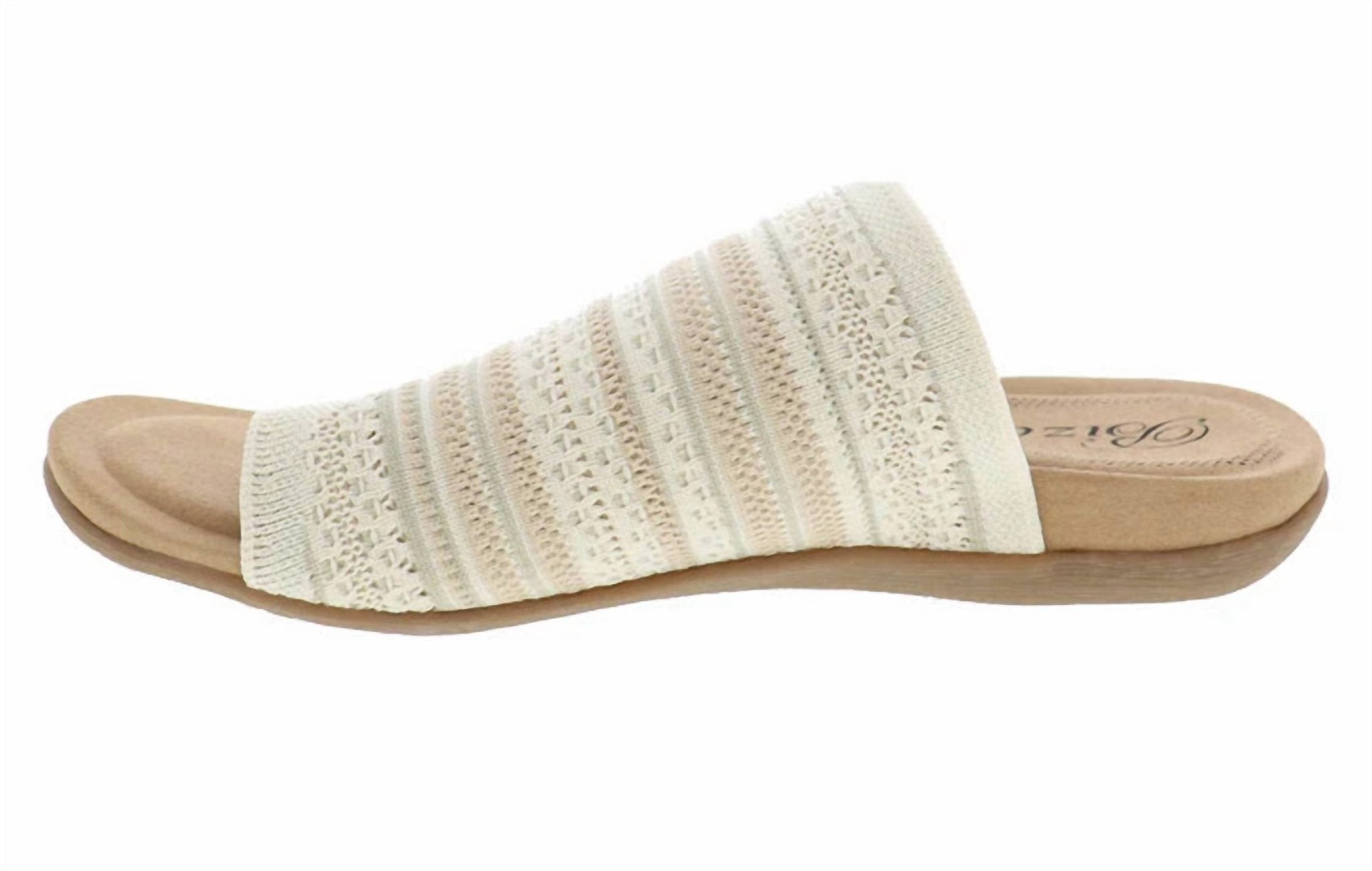 Biza - Women's Lavish Stretch Knit Sandal - beige - sandals - shoes