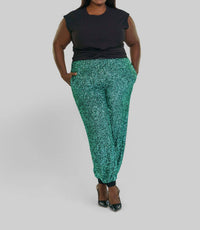 -Bl^Nk- - Sequin Pull-on Joggers - Plus