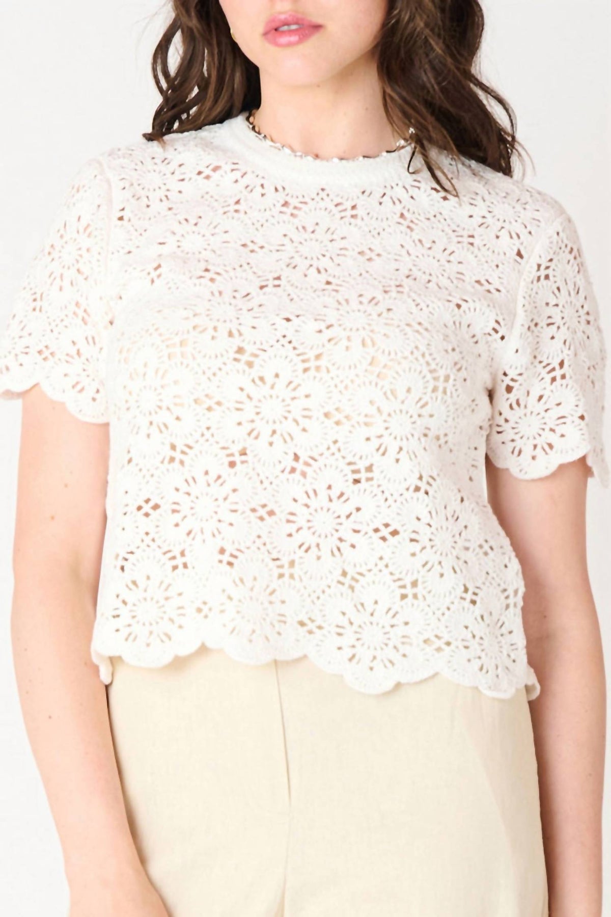 Black Tape - Crochet Top