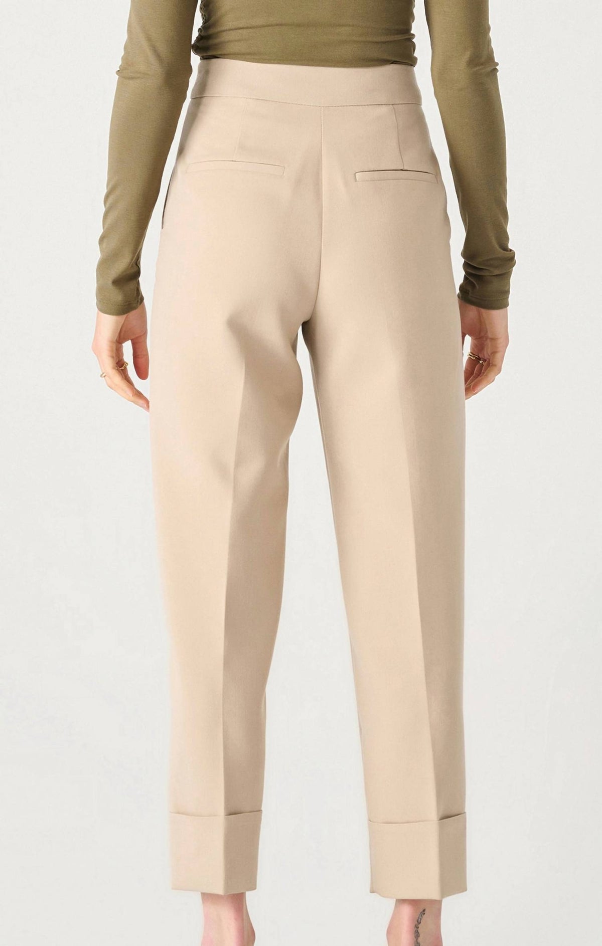 Black Tape - Cuffed Straight Leg Pants