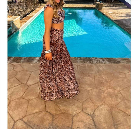 Blakeley - Animal Print Three Piece Swim Set - animal - bikinis - brown