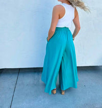 Blakeley - Johanna Linen Pants - blue - clothing - linen - blend