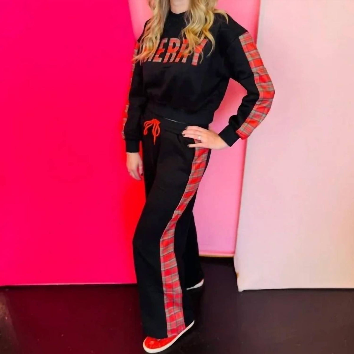 Blakeley - Merry Plaid Pant Set