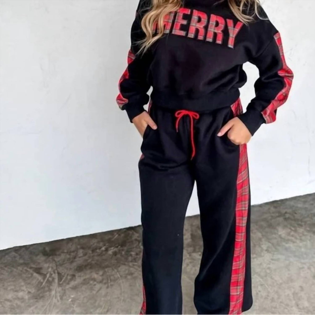 Blakeley - Merry Plaid Pant Set