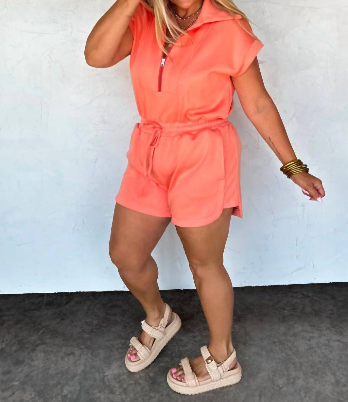 Blakeley - Off Duty Scuba Half Zip Romper