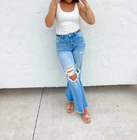 Blakeley - Og High-rise Distressed Wide-leg Jeans