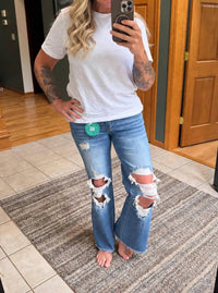 Blakeley - Og High-rise Distressed Wide-leg Jeans