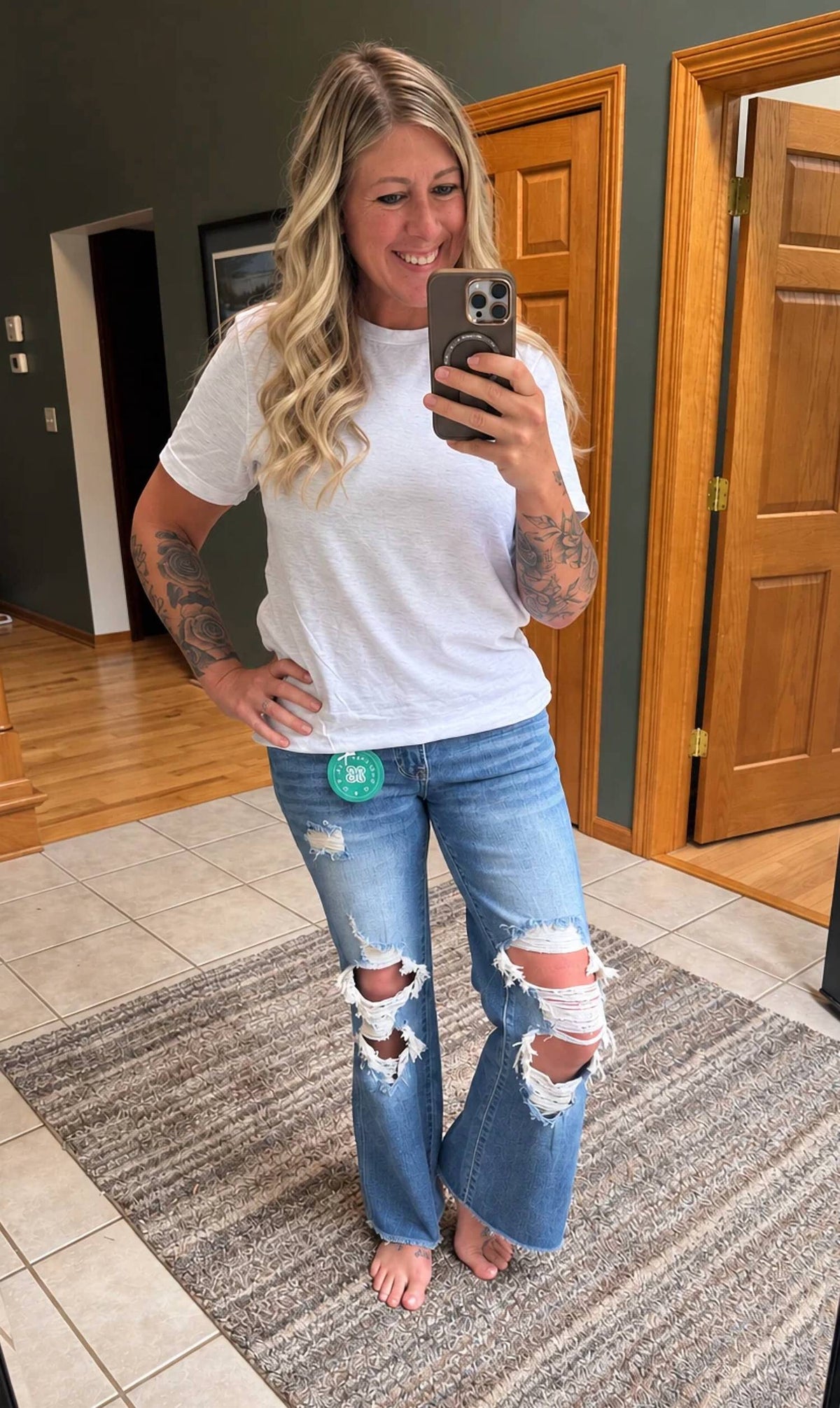 Blakeley - Og High-rise Distressed Wide-leg Jeans