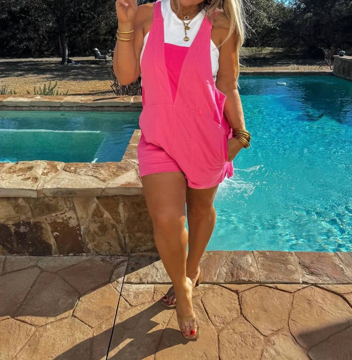 Blakeley - When You Call Cotton Blend Romper