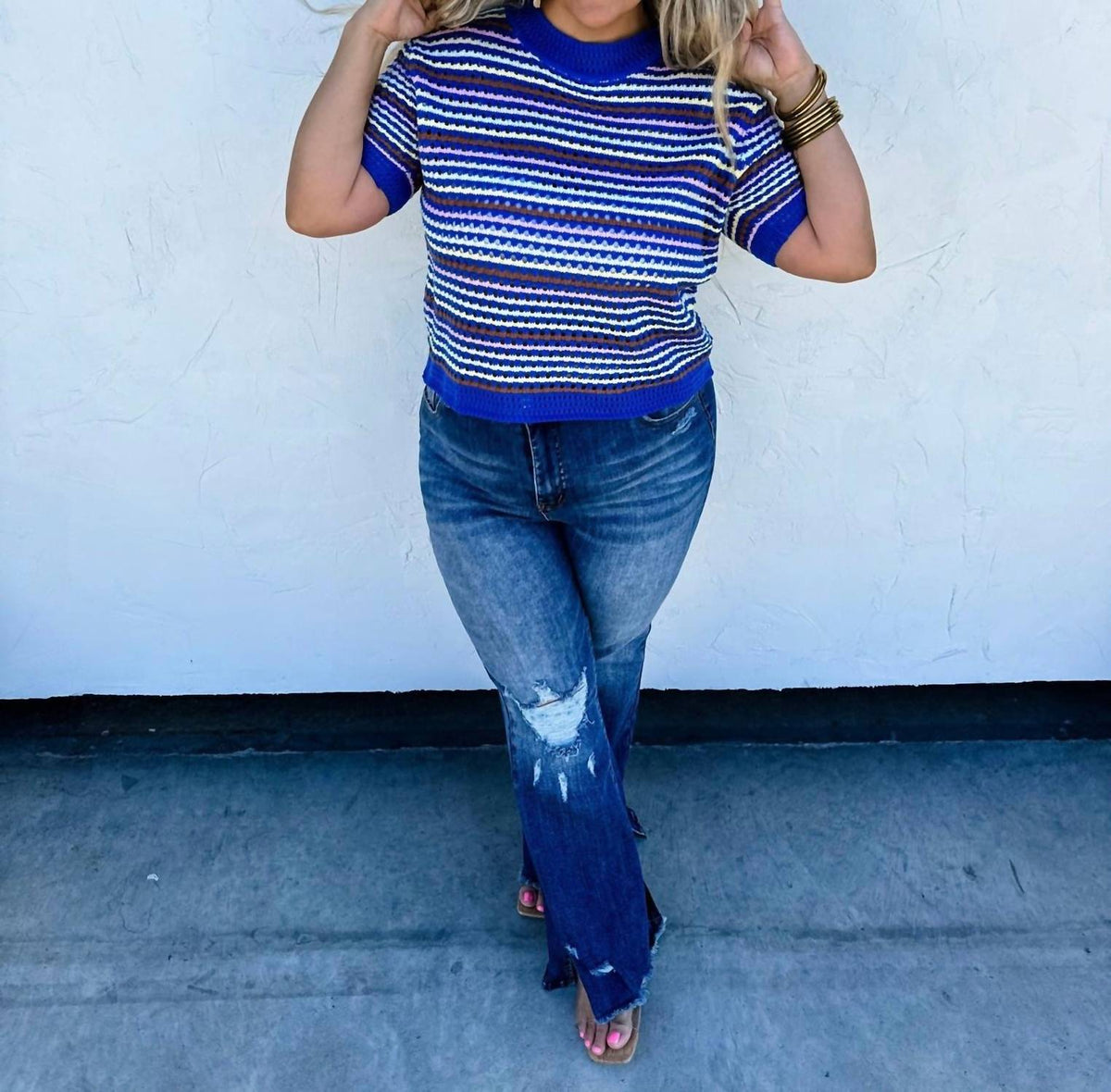 Blakely - Abby Stripe Knit Top
