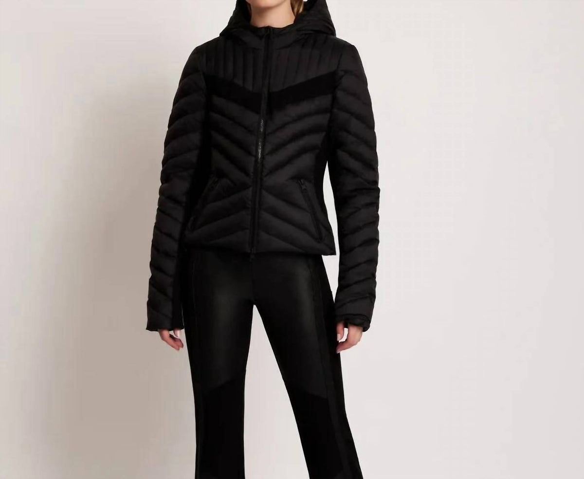 Blanc Noir - Chevron Stripe Puffer Jacket