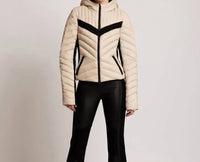 Blanc Noir - Chevron Stripe Puffer Jacket