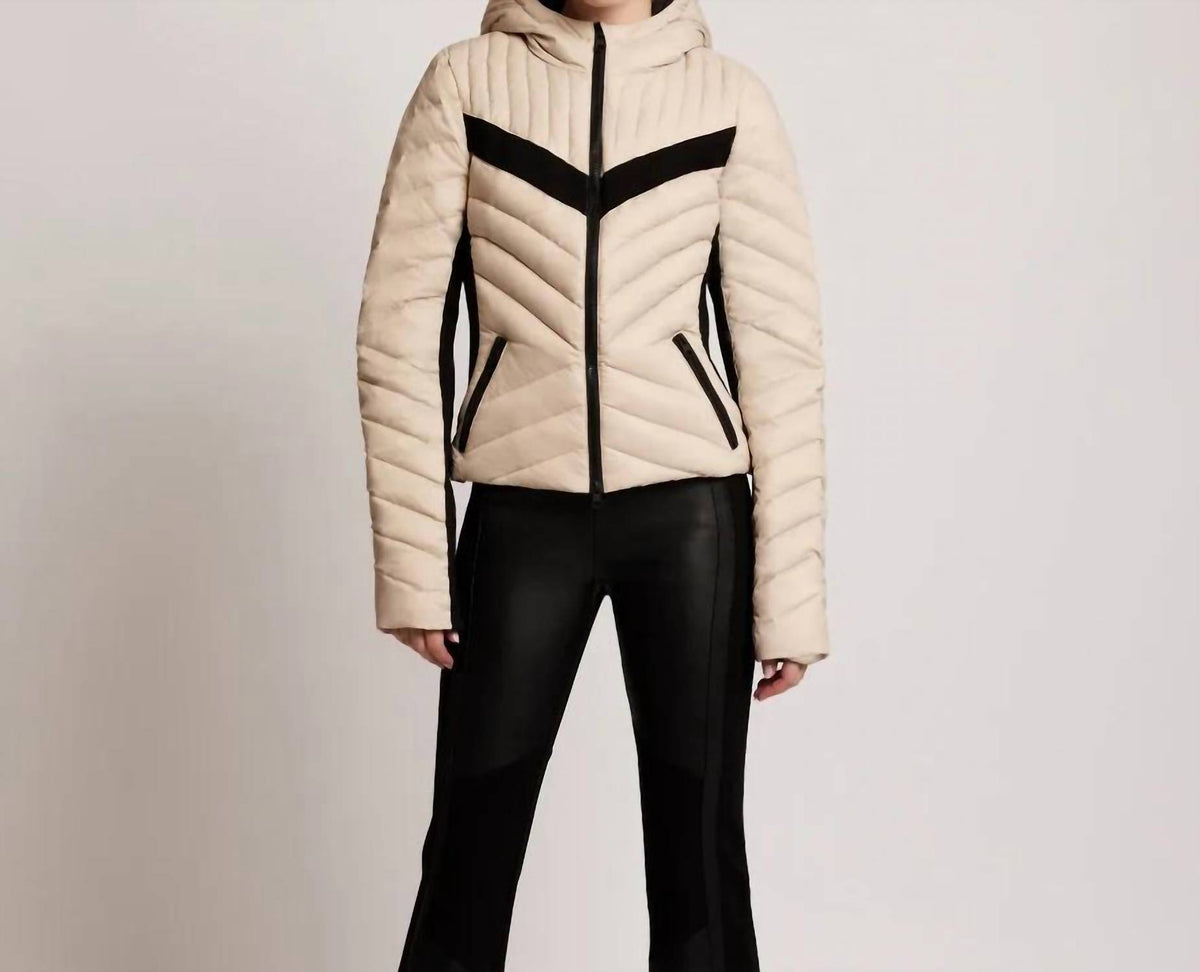 Blanc Noir - Chevron Stripe Puffer Jacket