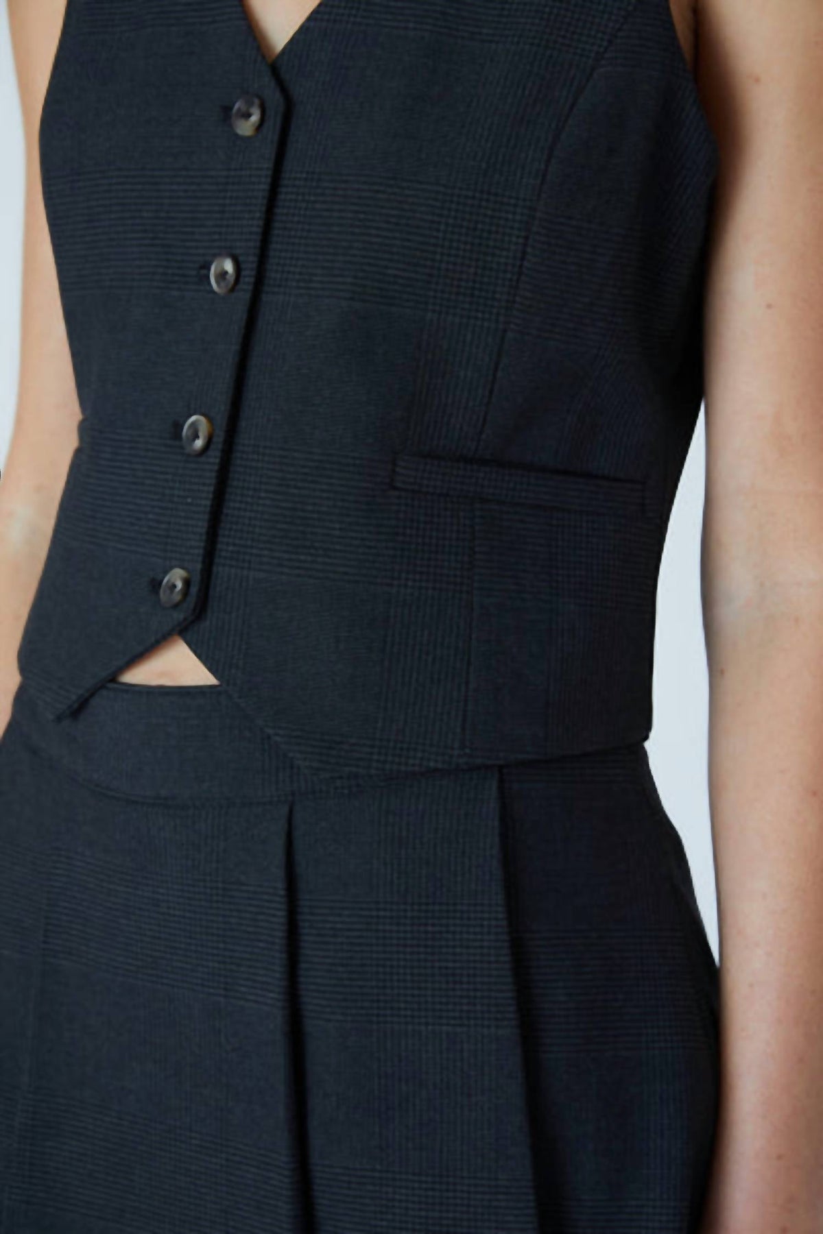 Blank - Tailored Plaid Vest
