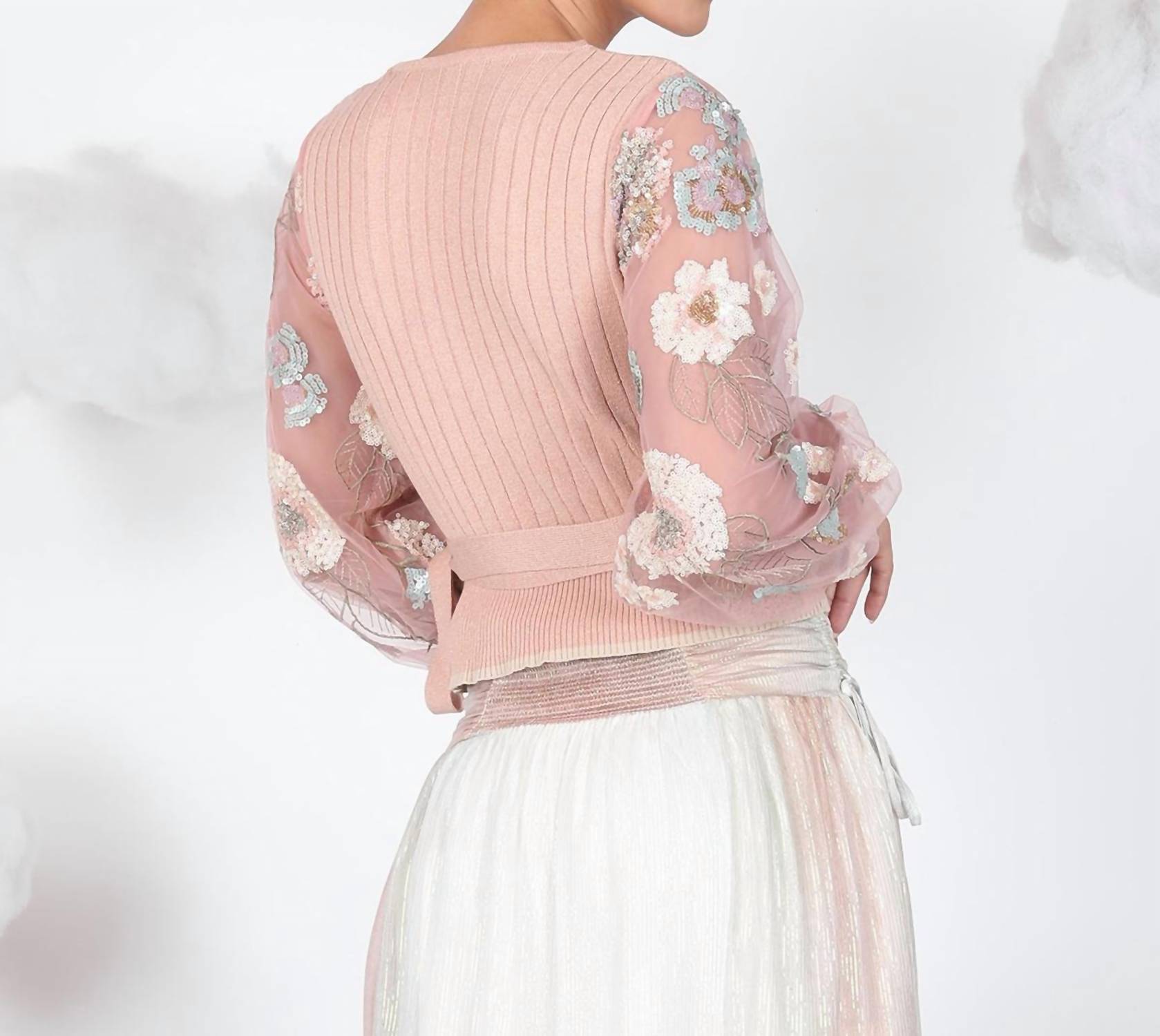 Blank - Women's Clarisa With Sleeve Detail Top - blouses - clothing - pink