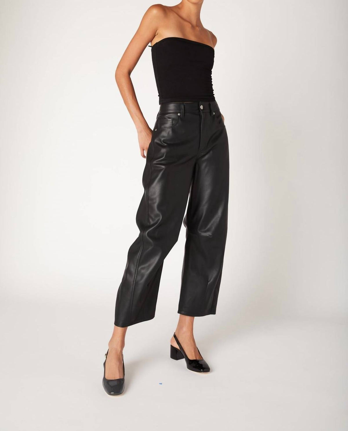 Blanknyc - Leather Barrel Pant