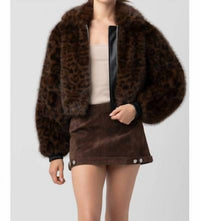 Blanknyc - Midnight Run Cheetah Bomber Jacket